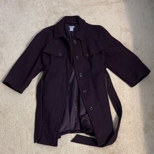 GAP Maternity Women’s Dark Purple Trench Coat